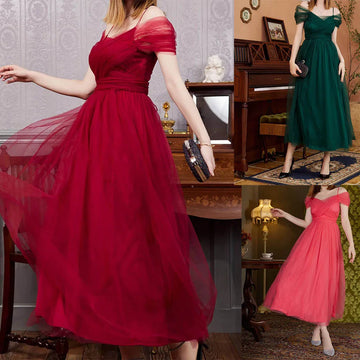 Short Sleeve Maxi Dress Wedding Guest | High Waist Corset Cocktail Party Pleated Dress