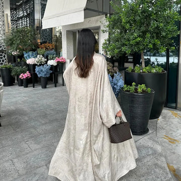 Abaya Styles For Ladies | Satin Kimono Open Abayas for Women | Ramadan Muslim Dress