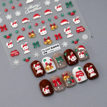 5D Classy Christmas Nails Stickers