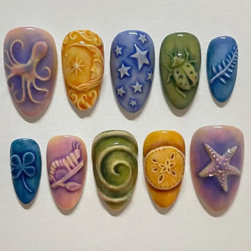 24pcs Beautiful Summer Nails Ideas
