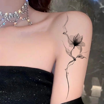 Flower Temporary Tattoos | Arm Art Floral Lotus Tattoo | Waterproof Fake Tattoo