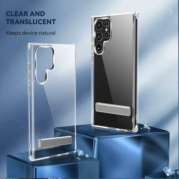 UYUXIO transparent phone case | Galaxy S25 Ultra Plus S24 S23 FE S22 with Holder