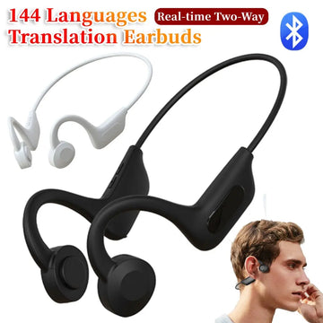 Q33 144 Languages Translation Earphones | Bluetooth 5.1 | Two-Way Translation Earbuds