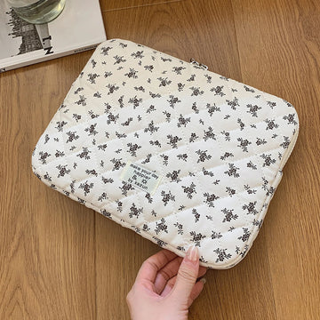 Fluffy Padded Bag for laptop | Shockproof Cute Quilted Laptop Sleeve Bag
