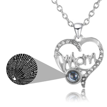 i love you Mom Necklace | In 100 Languages -Mothers Day Gifts For Mom | Valentines Day Gifts