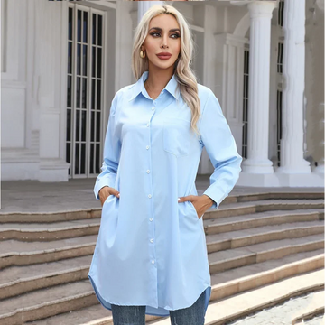 Fall Shirt Women | Vintage Pocket Shirts & Blouses | Oversized Long Sleeve Blouse