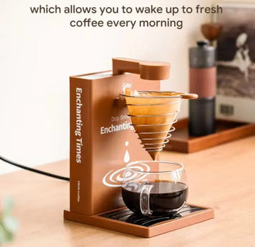 Electric Espresso Machine with Filter Paper - Mini Coffee Brewer for Home Office Library