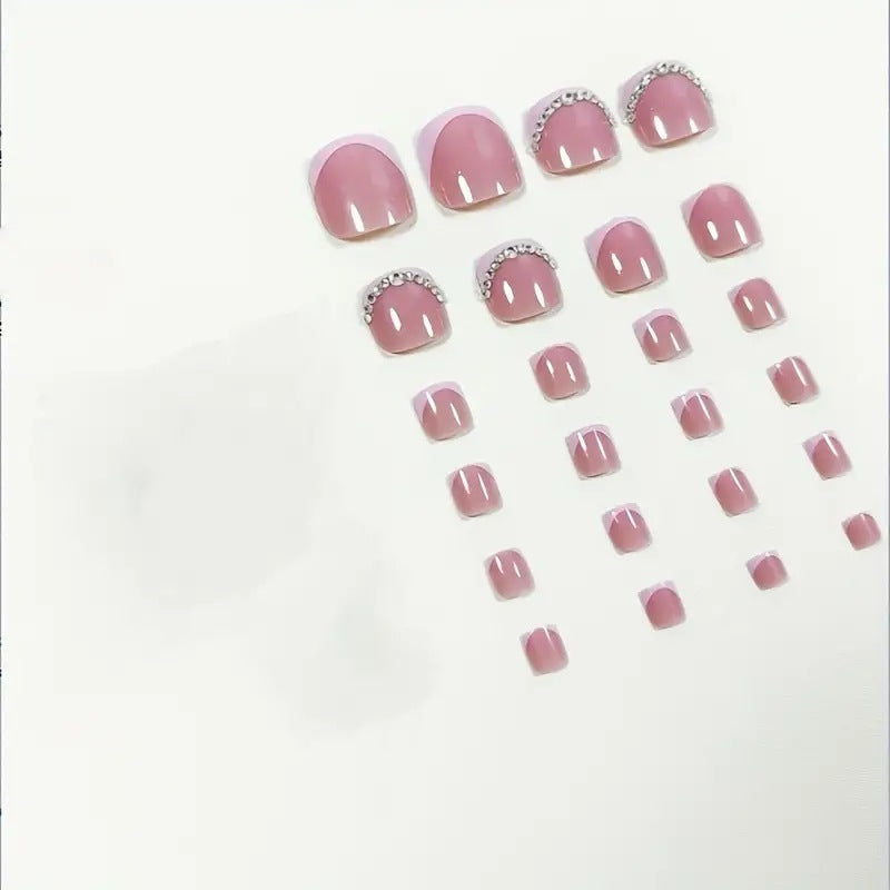 10 French Classic Fake Toe Nails
