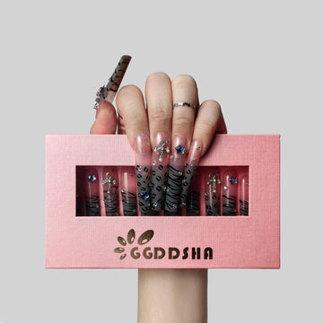 August Nails Design And Reusable Handmade Nails  Kit With Box
