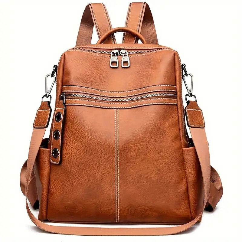 Women Fashion Faux Leather Convertible Shoulder Handbag