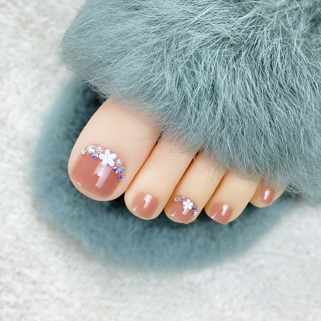 24 pieces Glitter toe nails Ideas