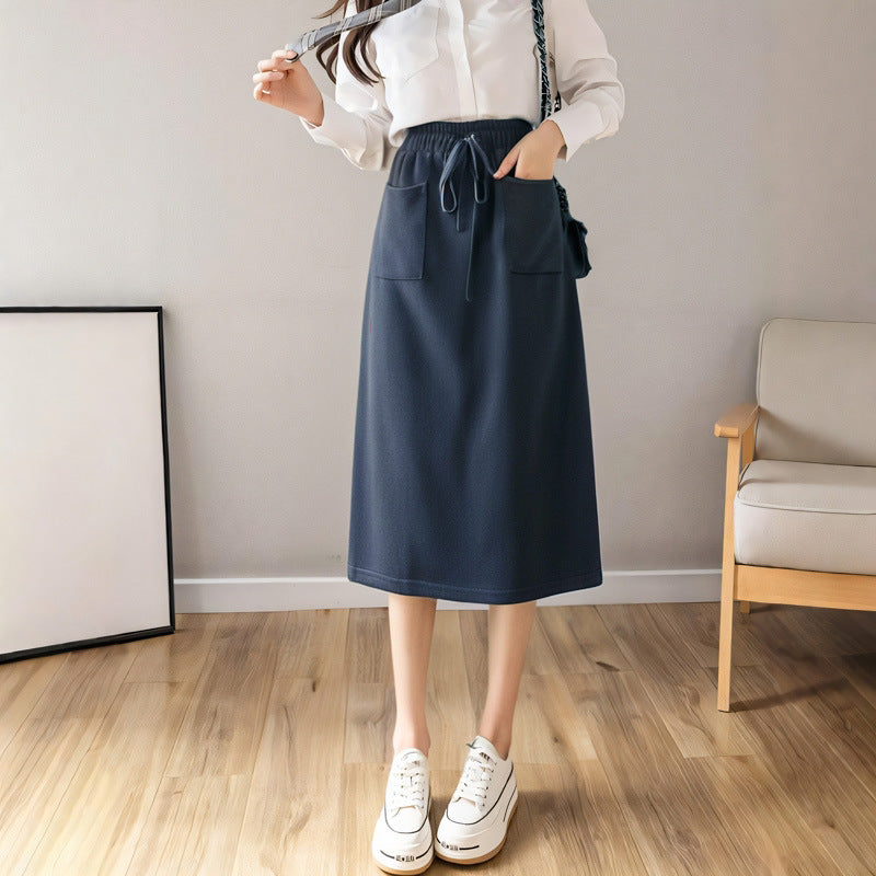 Elastic Waist Loose Slimming Women's Skirt