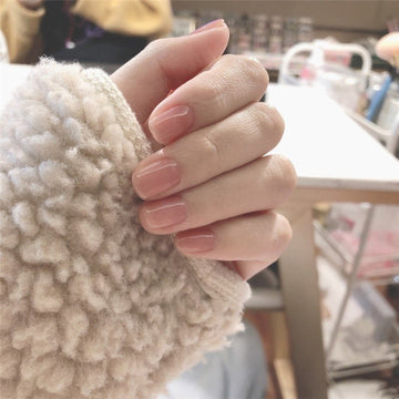August Nails Short | Jelly powder false nails