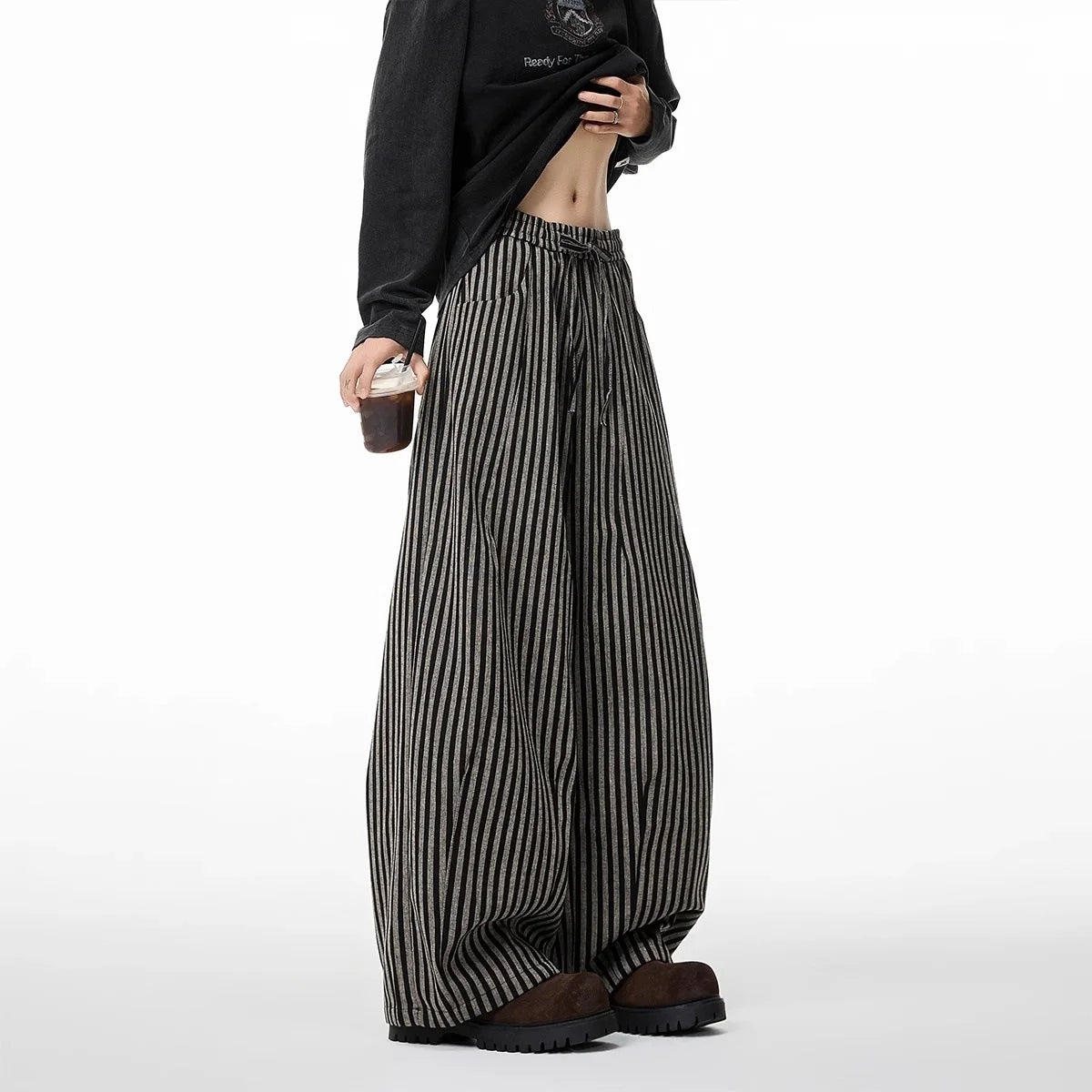 Black baggy sweatpants | Harajuku Y2k Emo Vintage Oversize Trousers