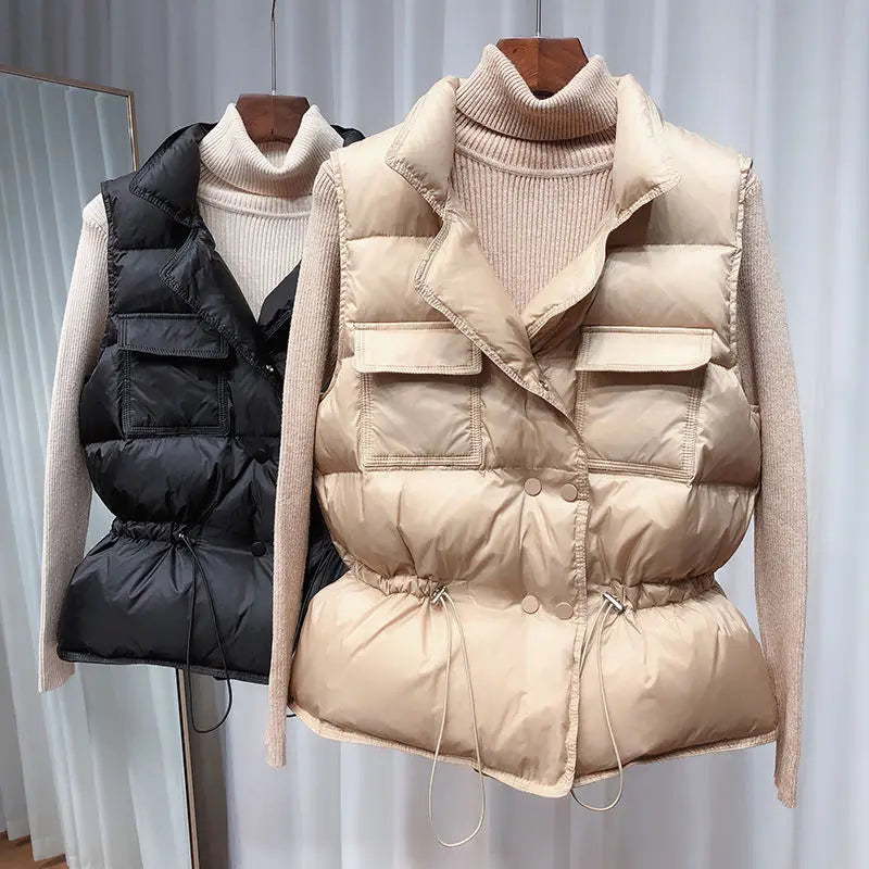 New Short Vest Jacket | Ultra Light Down Windproof Lightweight Warm Waistcoat