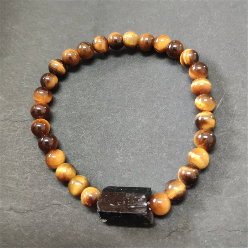Designer Beaded Bracelets | Natural black raw beaded bracelets for man & women