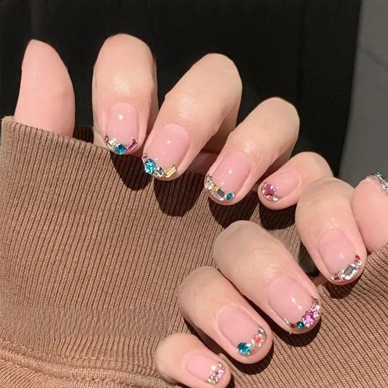 600/100pcs Mixed Shape Nails | Rhinestones Mini Flat Back Crystal Stones 3D Nail Art