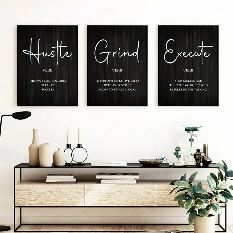 Modern Inspirational Words Canvas Art Poster Prints | Motivational Wall Decorative Picture