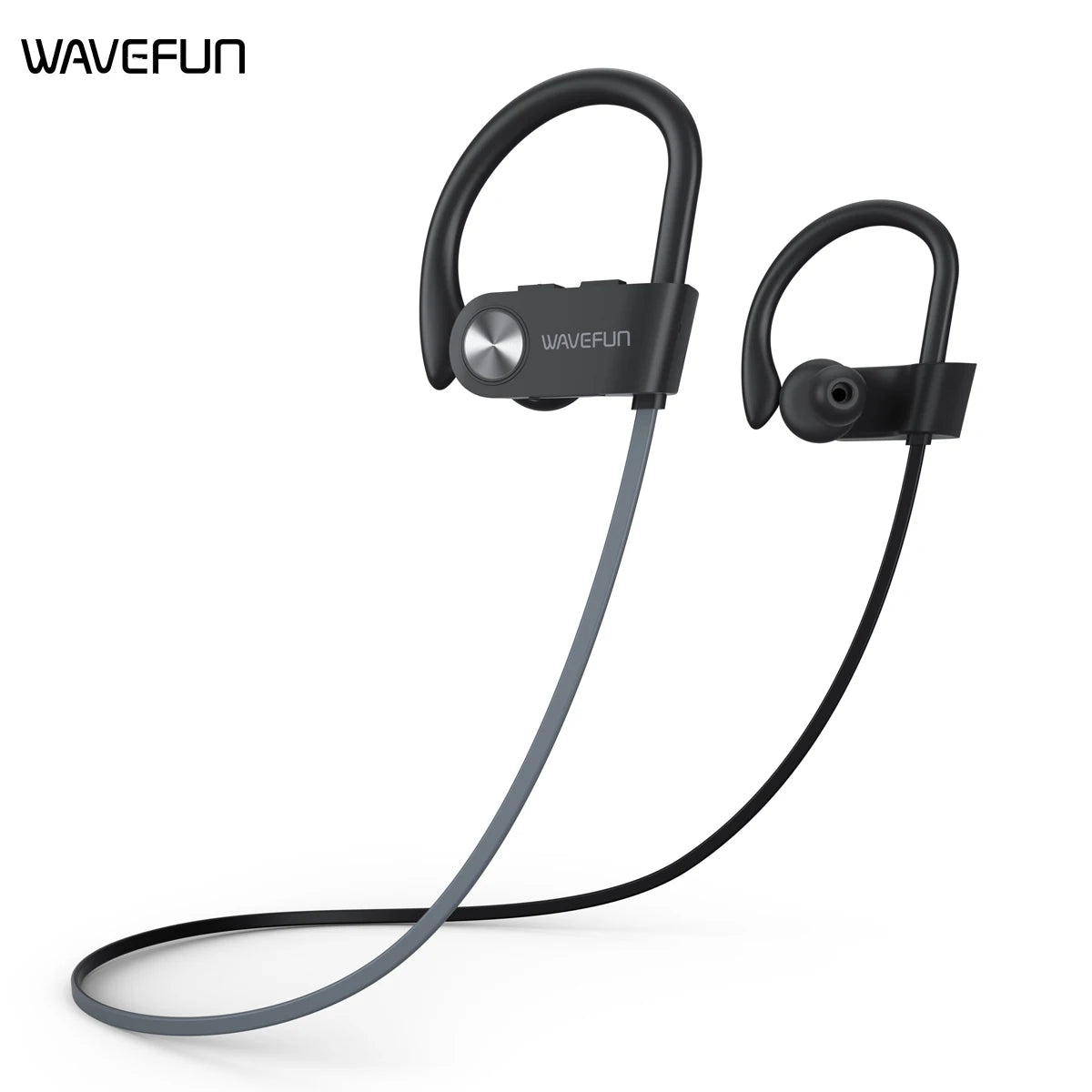 Wavefun XBuds Ear Hook Headphones Wireless | IPX7 Waterproof Super Bass Sport Earphones