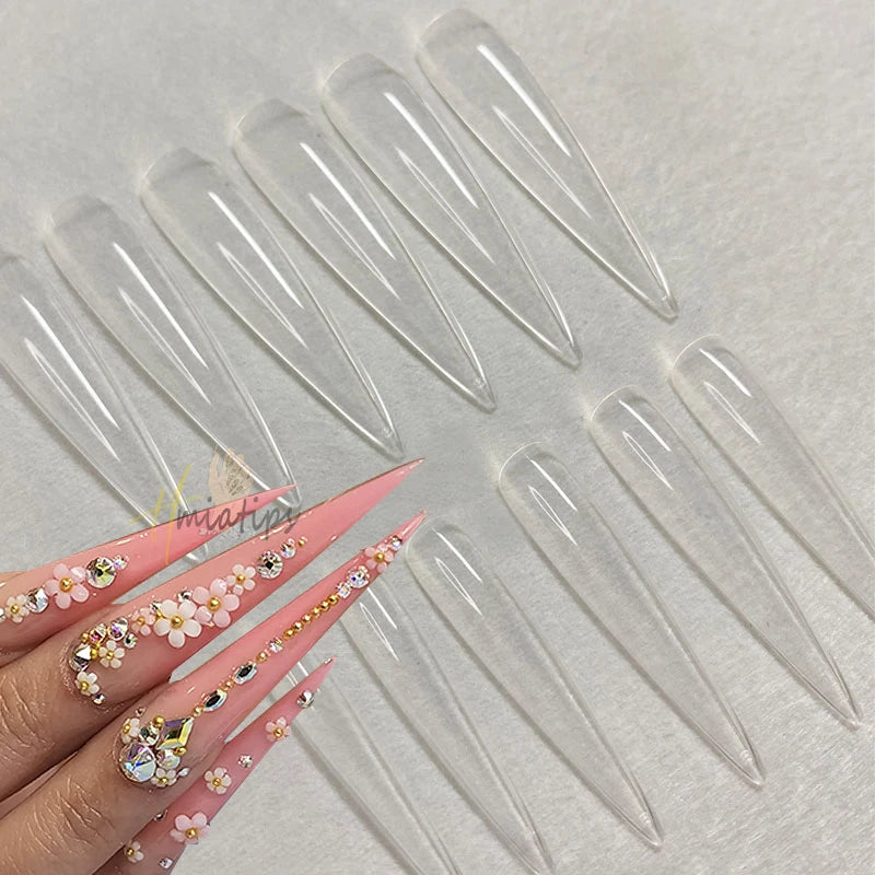 False Long Stiletto  Nail Tips | Artificial Fake Nails  Manicure Salon Supply 120pcs