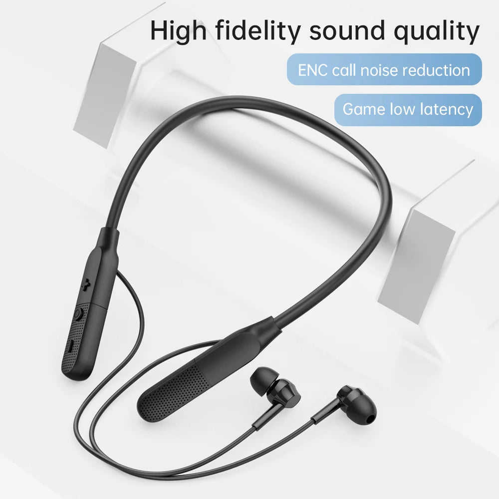 EARDECO Wireless Headphones with Mic | Stereo Sport Neckband Hifi Stereo