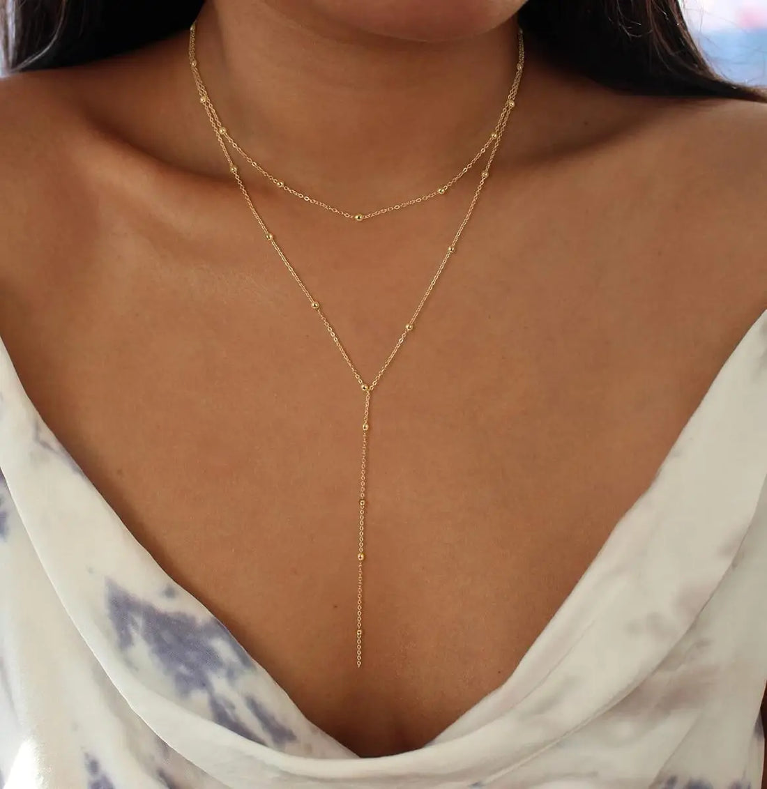 Gold Plated Locket Chain | Dainty Long Necklace | Laryered Necklaces For Women