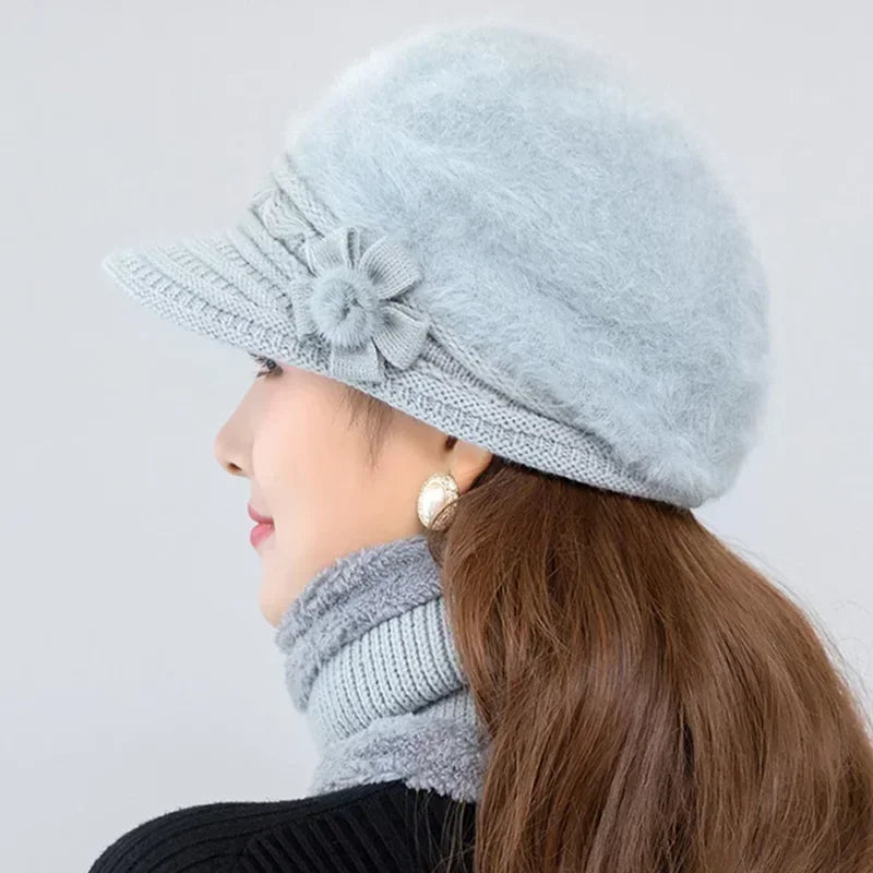 Women Winter Hat| Keep Warm Cap Add Fur Lined Hat | Winter Knitted Hat