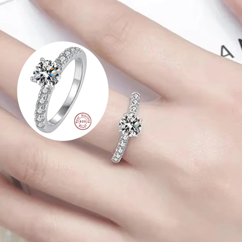Exquisite D Colur 1-3 Carat Moissanite Four Ring for gift | Women Jewelry