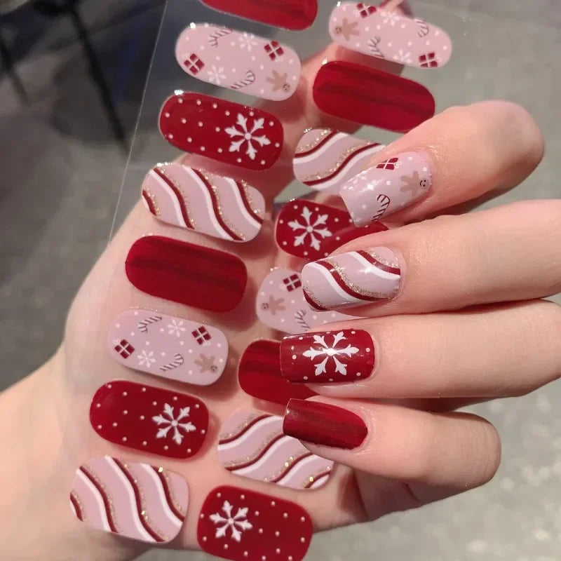 1 Unit Snowflake Christmas Nails Designs Waterproof