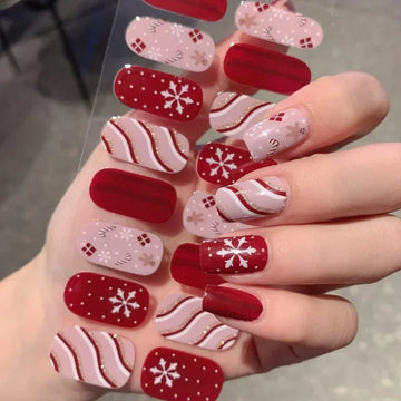 1 Unit Snowflake Christmas Nails Designs Waterproof