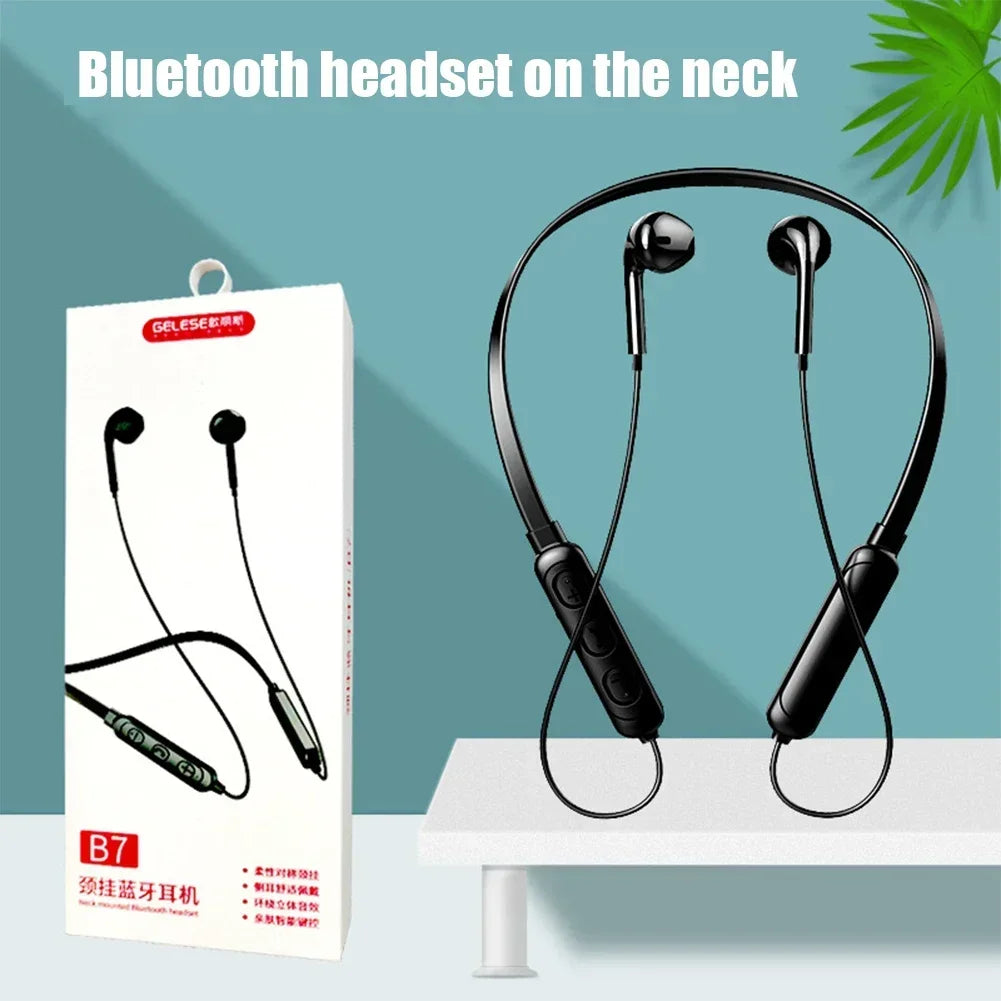 B7 Sweatproof Bluetooth Earphones | Wireless Stereo Neckband Earbuds