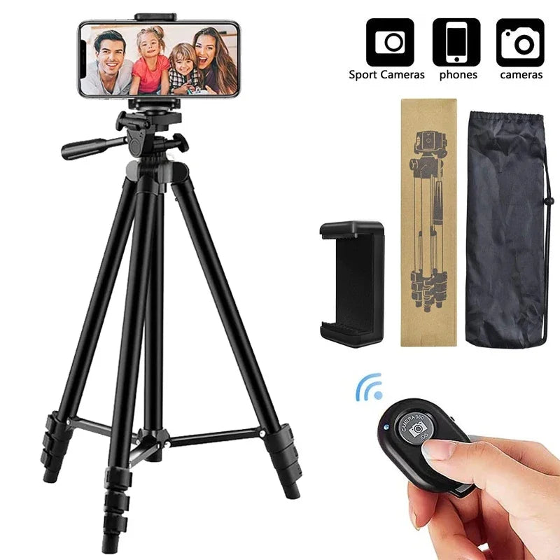 Tripod For Phone Camera | Bluetooth Remote Phone Holder Lightweight Universal Photography