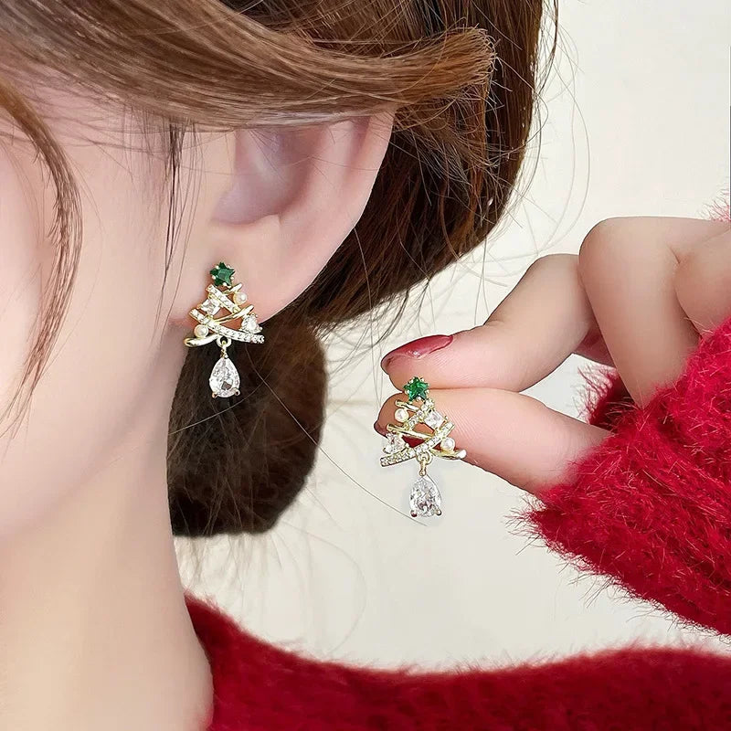 Xmas Drop Earrings | Collection Asymmetric Sweet and Cute Girl Holiday Gift