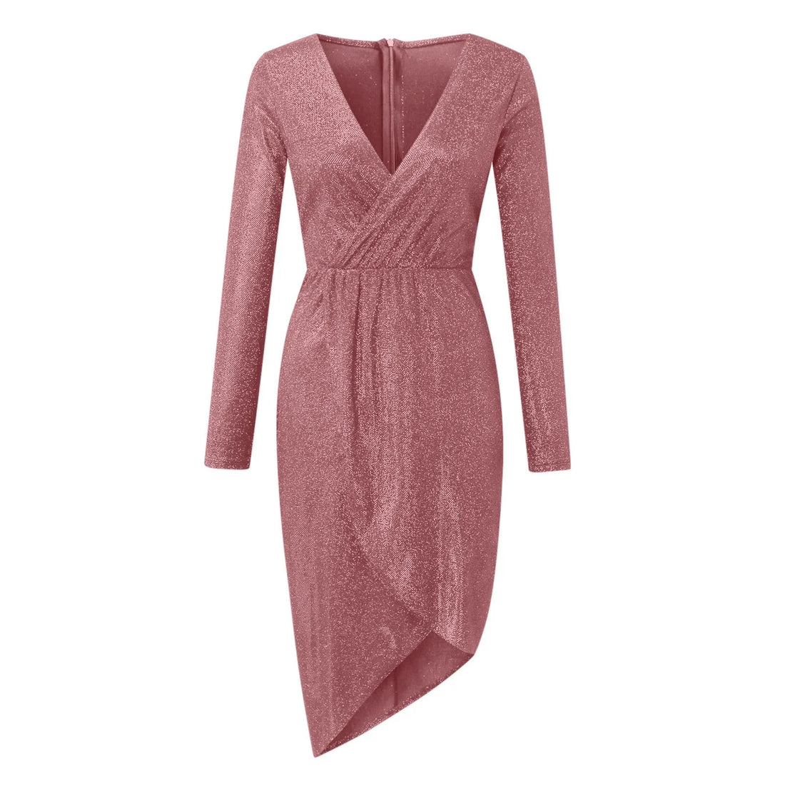 New Trendy Gold Sliver Party Dress Women front split