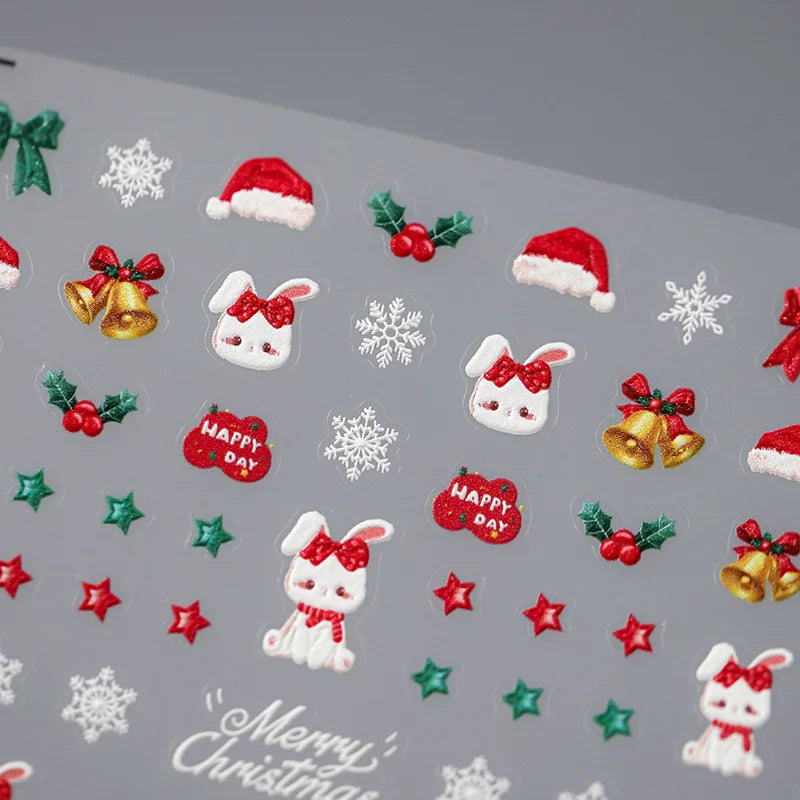 5D Classy Christmas Nails Stickers