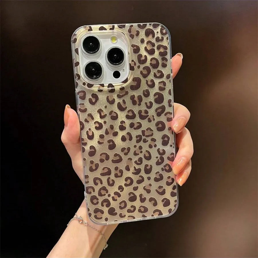 Leopard Print Phone Case iPhone 15 14 13 12 ProMax 11