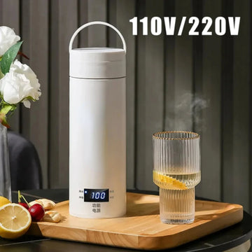 220V Portable Kettle For Travel Boil Water - Thermo Pot Heating Cup 500ml