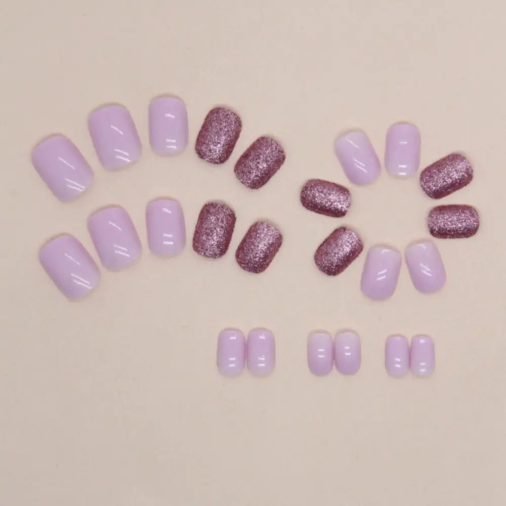 24 August Nails Ideas Simple Pink | French Shiny Fake Nails Detachable Press on Nails DIY