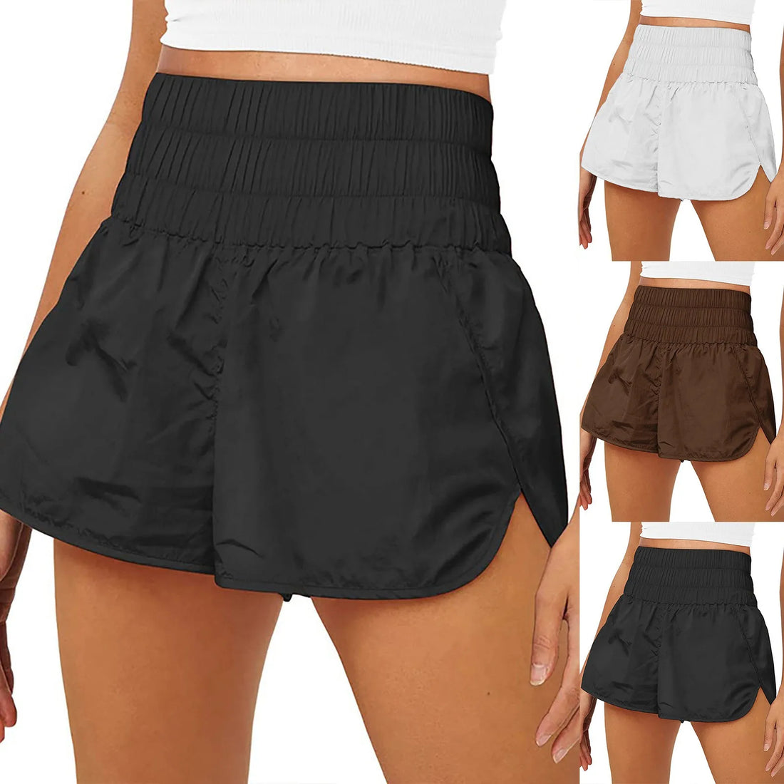 Women's High-Waist Quick-Dry Summer Athletic Yoga Shorts