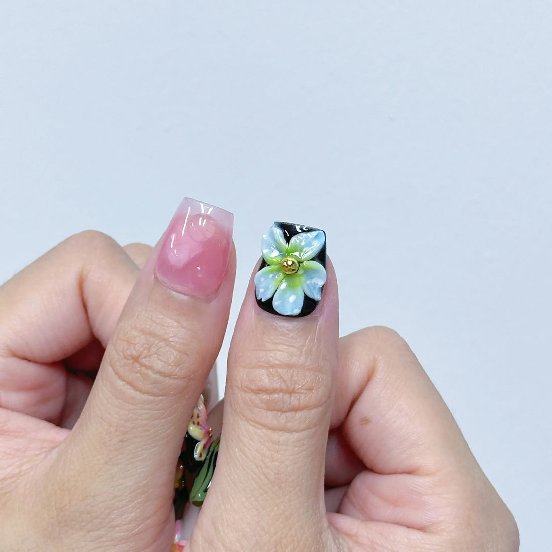 10 Pcs Handmade 3D Summer Flower Nail Designs