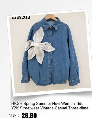 HKSH Autumn Style | Stand Collar Long Sleeve Single Breasted Shirt Layered Ruffles Sweet Skirt