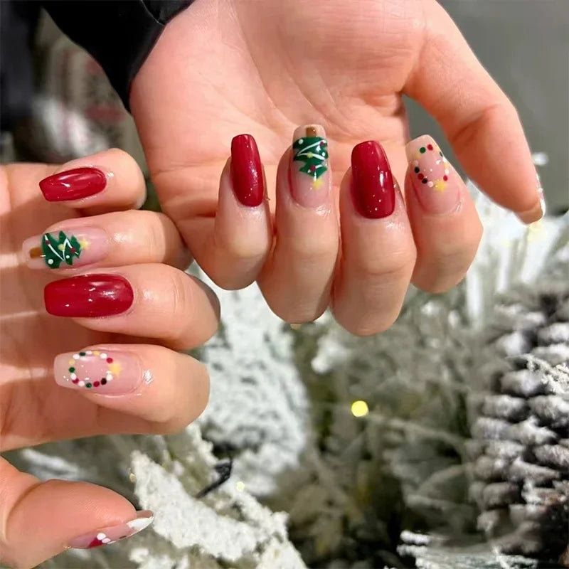 Snowflake Gel Nails | Semi-cured Gel Nail Wrap Sticker Long-lasting UV Lamp French Nail Decal Waterproof