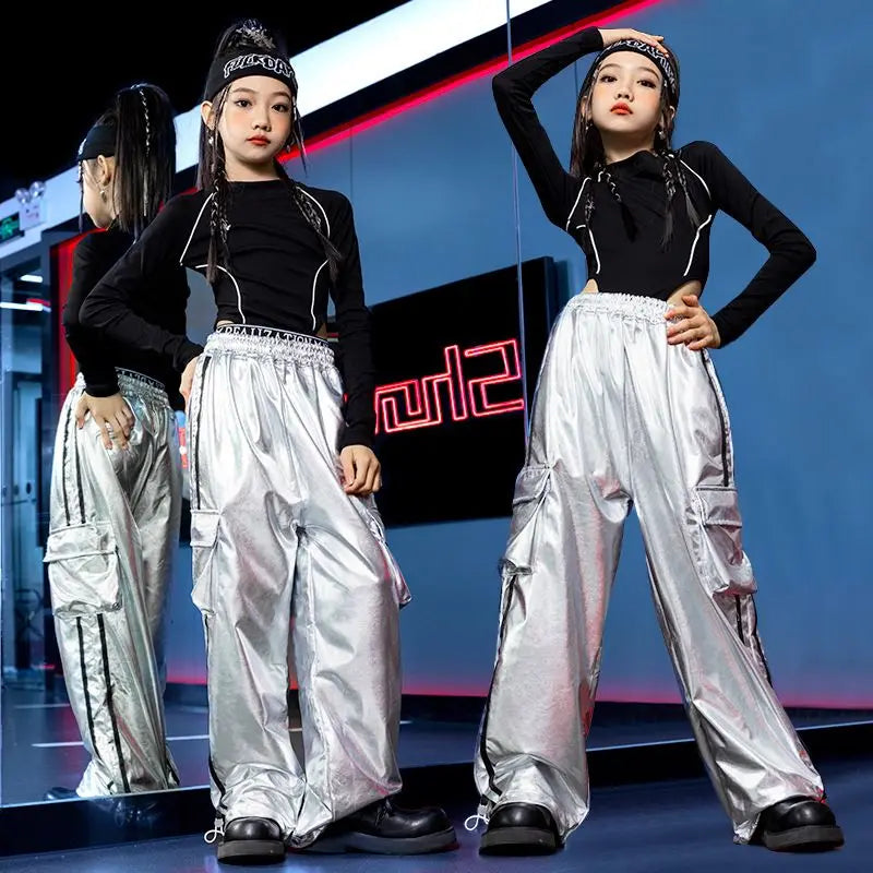 Back To School Dress | Black Navel Top White Trousers