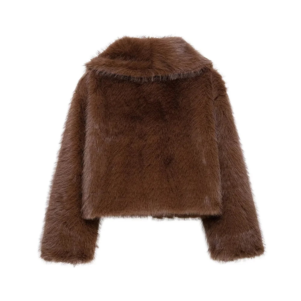 Long Sleeve Winter Jacket | winter new item lapel long sleeved warm coat for women