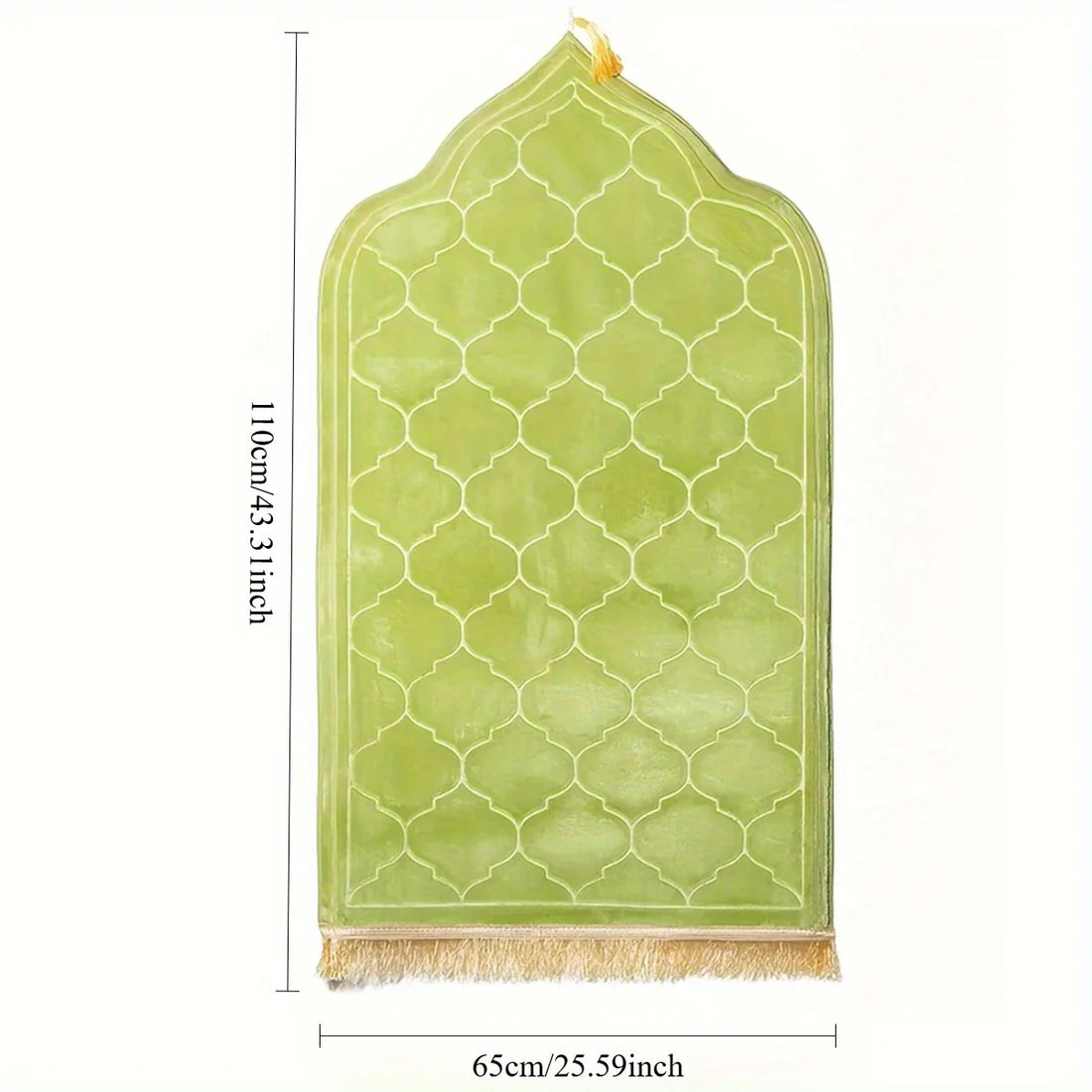 Embossed Muslim Blanket Irregular Prayer Mat | Solid Color Thickened Special shaped