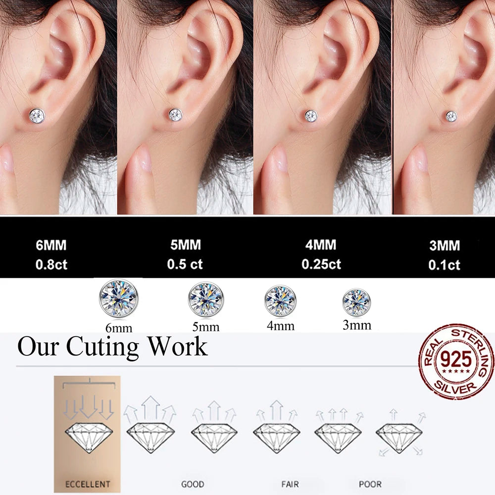 Stud Earrings For Women Set | 4 Size Simple Jewelry Gift