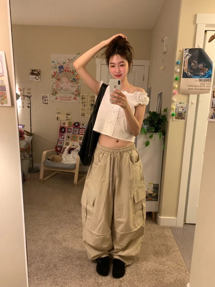 Street Faion Retro Streetwear | Casual Workwear Pants | Pure Color Long Trousers