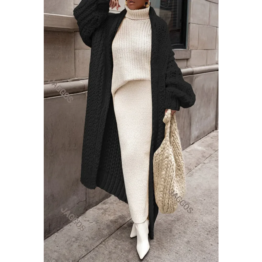 Maxi Cardigan | Women Sweater | Solid Knitted Cardigan | Loose Clothes Women Oversized Cardigan