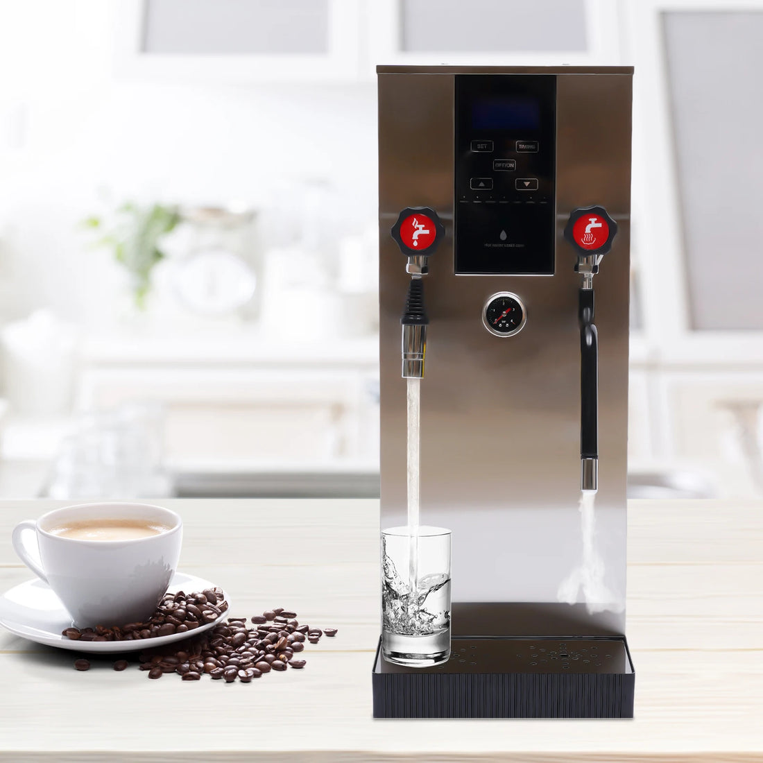 Sweetmile Milk Frother Multi Coffee Machiner - Steam Water Boiling Machine LCD screen displays