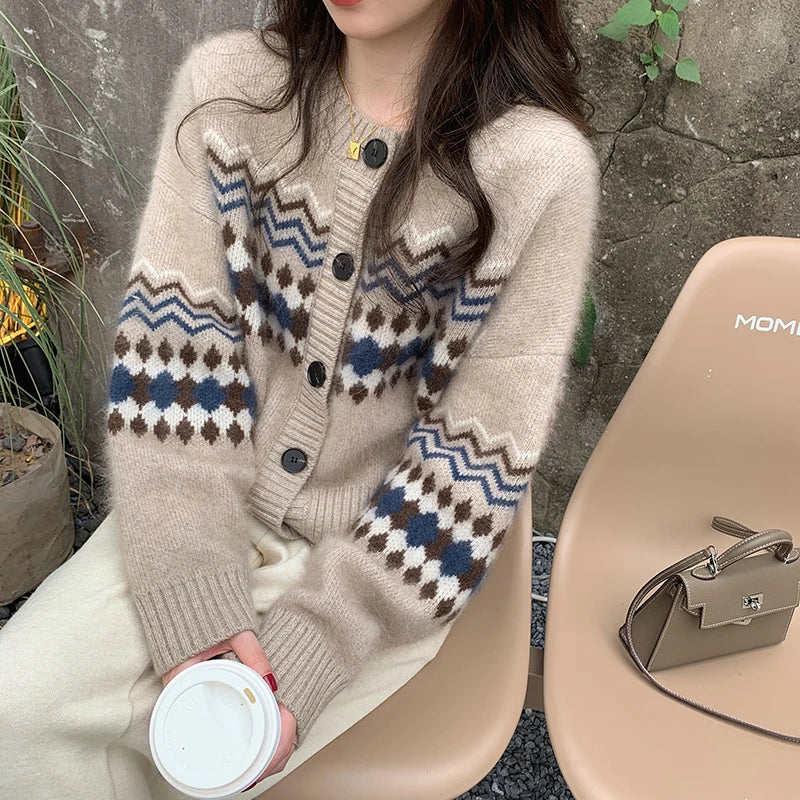 Korean Cardigan O Neck | Women's Outerwear Sweater | Spring and Autumn  Knit Cardigan